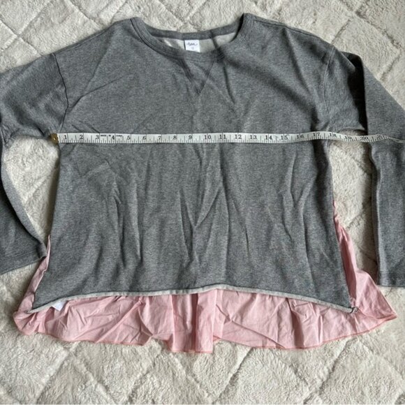 Tea Collection | Knit/Woven Combo Pullover | Size 12 - Picture 8 of 9